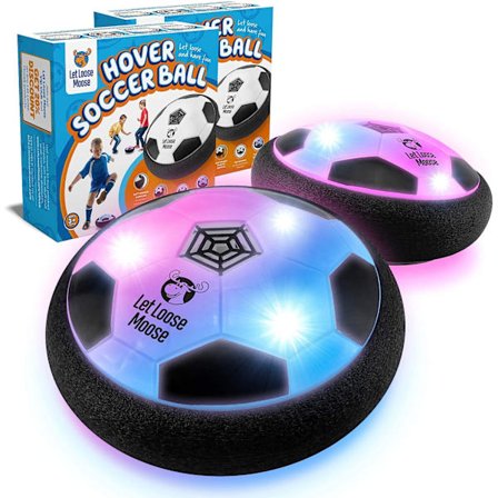 Hoverbold til drenge og piger - 2 LED-oplyste fodbolde med