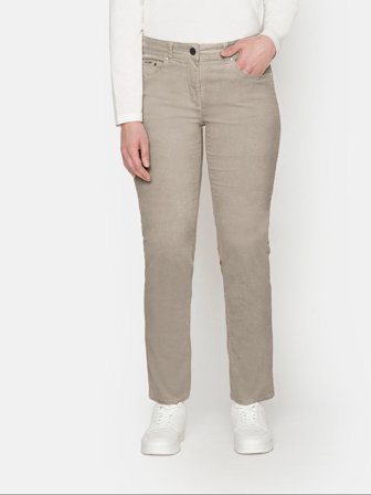 BRANDTEX - Madelaine Fløjls Bukser - Sand - Straight Fit