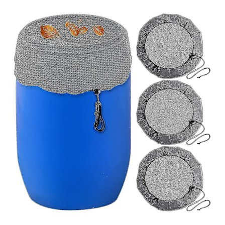 2024 3-pak Mesh Dæknet Regnfade Vandopsamlingsspande Tank Regnopsamling Værktøj Beskytter Til Udendørs HaveBY