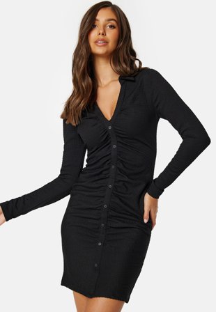 BUBBLEROOM Thora structure dress Black Klær