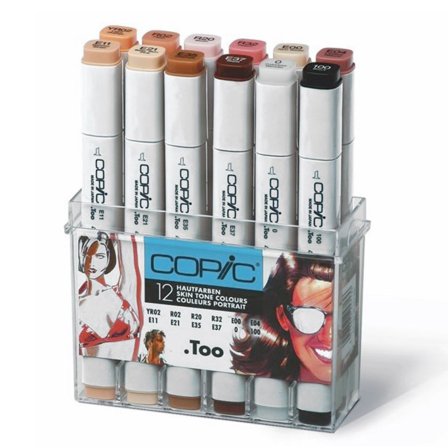 Copic Classic sæt 12 stk Skin tones