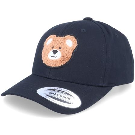 Kiddo Cap - Schwarz adjustable Cap - Kids Bear Chenille Patch Black Adjustable @ Hatstore