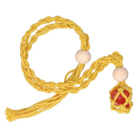 3 st Nätväska Halsband Tom Sten Hållare Rep Ersättning Justerbar Halsbandssnöre för Kristaller Kvarts Sten Hållare Gul