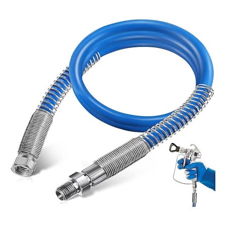 4 fod Airless malingsprøjteforlængerslange, 3/16 tommer tryk malingsprøjtepiskeslange, 3000 Psi fleksibel