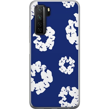 Huawei P40 lite 5G Gennemsigtig cover Tears-stil bydesign med denimtoner og ikoniske detaljer til et trendy, stilfuldt og unikt streetwear-look.