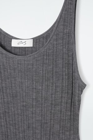 COS Women's Body De Lana Merino De Canalé in Gris