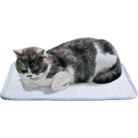 Kølemåtte til kæledyr, tygge- og ridsefast, egnet til små hunde og katte op til 4,5 kg, maskinvaskbar, skridsikker og foldbar