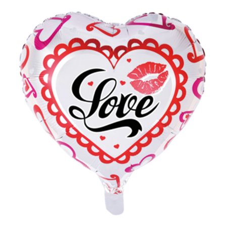 Folieballong Hjärta "Love" 46cm - Partyninja.se