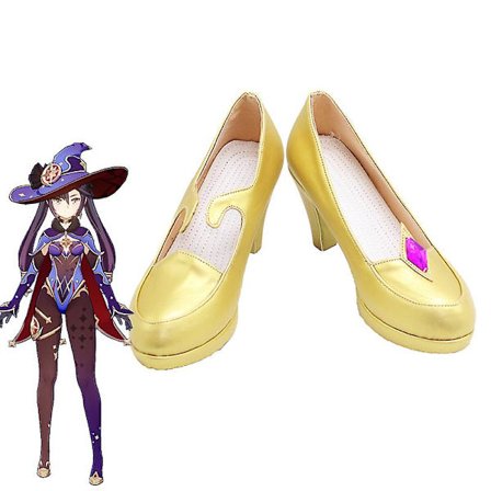 Game Genshin Impact Mona Cosplay Skor Mona Cosplay Högklackat Skor För Kvinnor Halloween Skor Cosplay