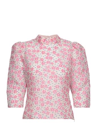 Davida Blouses Short-sleeved Rosa Custommade*Betinget Tilbud