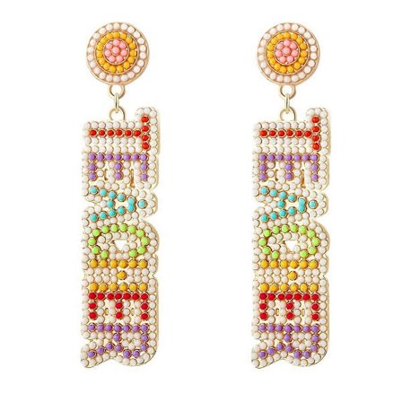 Örhängen för lärare, pärlbroderade Maestra-örhängen - Perfekta presenter till lärare för uppskattning vid skolstart