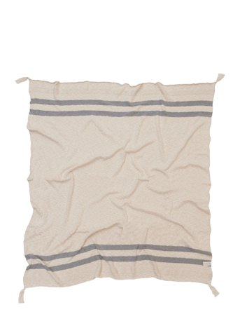 Lorena Canals | Knitted Blanket Stripes Natural-Grey | ONE SIZE