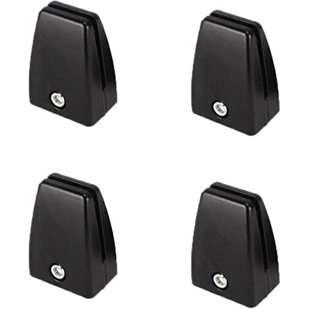 Sorte skjermdeler Klips Aluminium Skrivebordsdeler Brakett Klips 4 stk For Skrivebordstilbehør, Møbeltilbehør, Slitesterk Og Ikke Lett