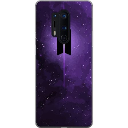 Kompatibelt Mobildeksel til OnePlus 8 Pro BTS-logo lilla galakse kpop armé plakat rom verdensrommet stjerneskudd koreansk musikk band symbol ikon desi