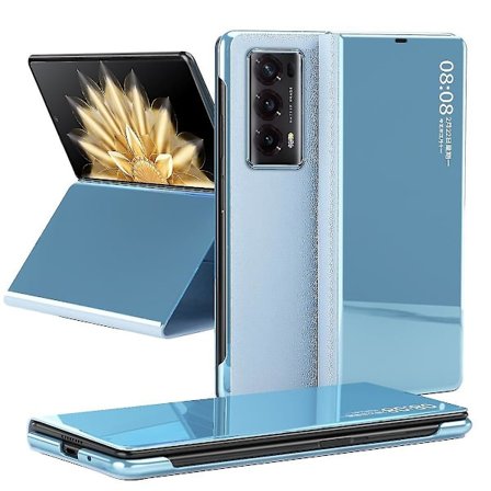 Speiloverflate Anti-fall Telefondeksel For Honor Magic V2 5g Pc Visningsvindu Flipptelefondeksel Med Stativ