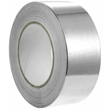 Aluminiumtape for reparasjon, vanntett og varmebestandig lim 48mm x 10m (Rull x 1, Sølv)
