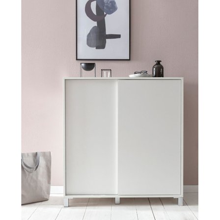 Rootz skoskab træ hvid 100x108x37,5 cm hylde høj - Design skohylde Stort 20 par sko Skohylde entre - Skoopbevaringsplads sparer - Skoopbevaringsrum mø