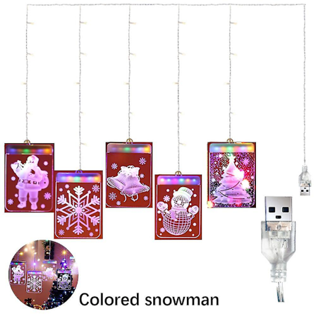 Julepynt Vindu Lys, Bakgrunn Lyslenke For Utendørs Innendørs Vinduer Sti Patio Soverom Fest Ferie Vegg, Varmt Hvit