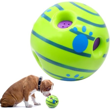 Giggle Ball Interaktiv Hundleksak, Wobble Wag Ball Valpträning Lek Säker Roligt Ljud Prata Babbla Boll M 10cm
