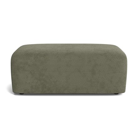Messina puf - Ribcord Grøn - 66x106x42cm - Komfortabel & stilfuld fodskammel / ekstra siddeplads - Puf
