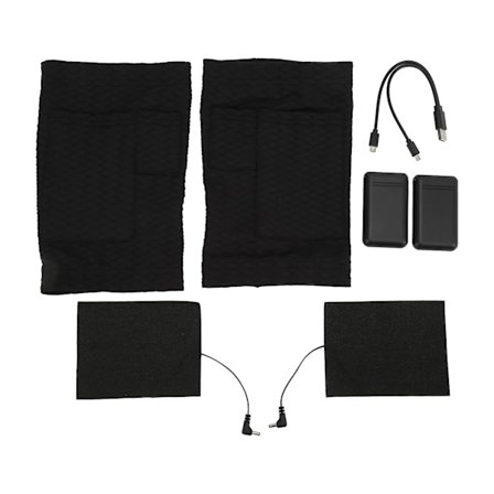 1 Par Elektriske Oppvarmede Knebeskyttere USB Oppladbar Knevarmere Leddskade Smertelindring for Eldre Voksne XL