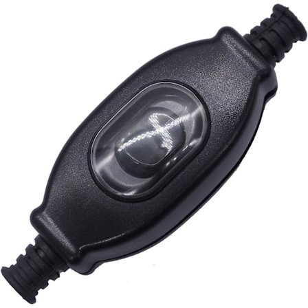 Vandafvisende Inline-Kordstikkontakt 3A 250V AC Tænd/Sluk Kordstikkontakt til Lampe med Vippekontakt til Forskellige Belysningsapparater Strømstik K-