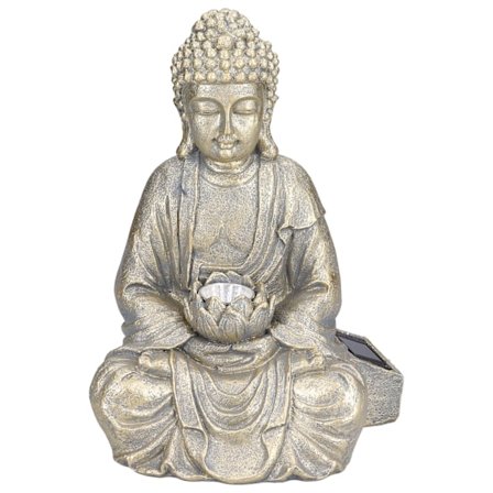 Koti Buddha Puutarha Valo Aurinkoenergialla Zen Buddha Puutarha Patsas Pihalle Puutarhaan Terassille
