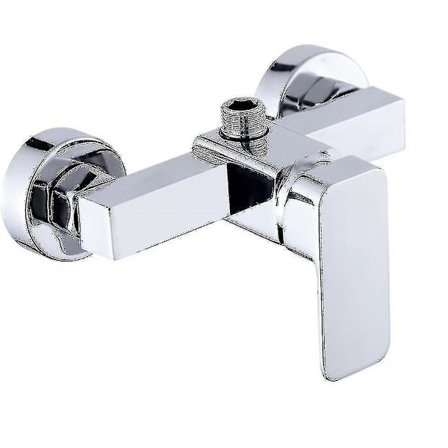 Moderne veggmontert dusjbatteri i krom med dusjmikser for kaldt og varmt vann Guanguan