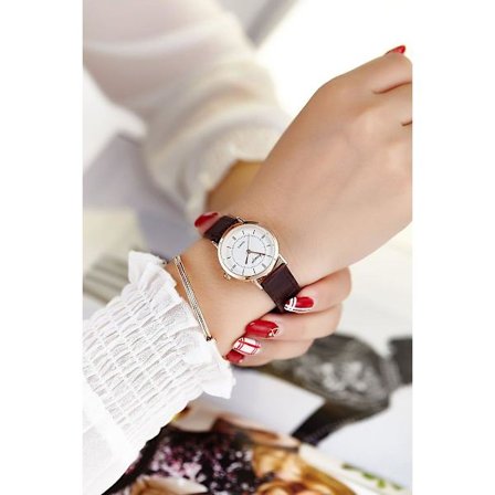 Par-ur til par - Kvinderur - Studentur - Mænds Koreansk Stil - Simpel Rem Kvartsur