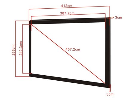 Multibrackets M Framed Projection Screen Deluxe - projeksjonsskjerm - 180" (457 cm)