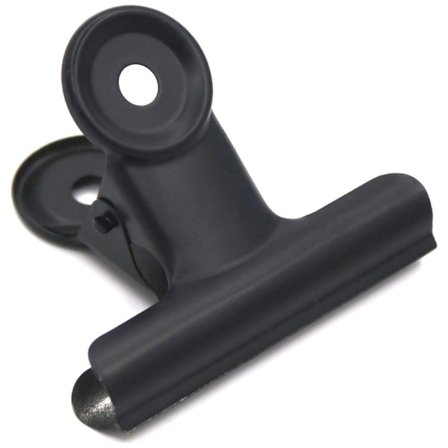 63mm 12 stk Store Metall Tegneklemmer, Hengende Papirklemmer for Kontor Hjem Dokumenter Bilder (Svart)
