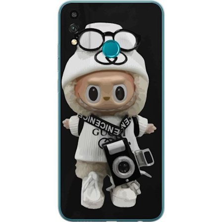 Yhteensopiva Puhelinkuori Honor Honor 9X Lite Tyylikäs muotoilijafiguuri kameralla ja katutyyliä, leikkisä keräilyfiguuri trendikkäässä kaupunk