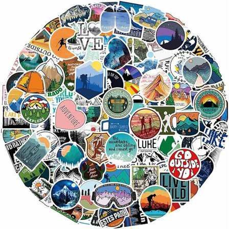 107 st Stickers, Outdoor Adventure Stickers, Estetic Stickers, Vintage Outdoor Travel Stickers, Waterproof Vinyl Notebook Stickers, T-Audace