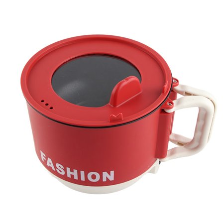 Mini elektrisk spis Bärbar varm gryta Snabb uppvärmning Enkel drift Elektrisk gryta för nudlar Soppa Biff Camping EU-kontakt 220V Röd