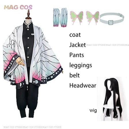 Shinobu Aikuisten Lasten Kochou Anime Cosplay Puku Kanae Cosplay Vaatteet Perhosklipsi Naisten Uniform Slayer Viitta Halloween Asu lapsi 110