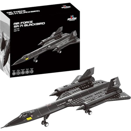 SR-71 Blackbird Jet Byggesett – 183 Deler Blackbird Jet Byggesett – Lekefly for Barn Eldre Enn 10 og Voksne