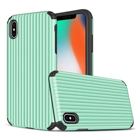 iPhone Xs Max hybridfodral i form av resväska - Cyan