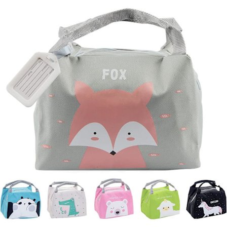 1 stk. madkasse, mini isotermisk madkasse, køletaske børn, picnictaske sød, vandtæt madkasse, foldbar madkasse