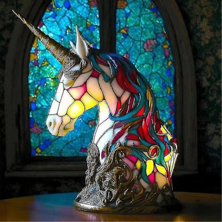 Elephant Animal Lamp Colorful Resin Lamp For Tiffany Lamp Bordslampa Zy