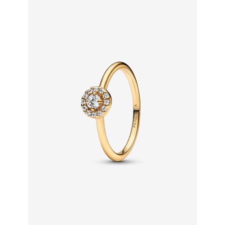 Pandora - Rund Pavé Halo Ring - 14k guldplätering