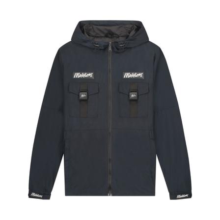 Malelions Pocket Cargo Windbreaker Jas , Blauw , Heren , Maat: M