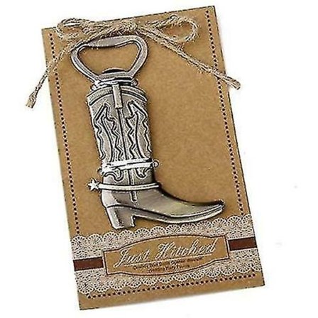 Cowboy Boot Flaskeåpnere med Elegant Emballasje, 12 stk Boot Flaskeåpner Øltilbehør Metall Rustfritt Stål Flaskeåpnere, Forlover G