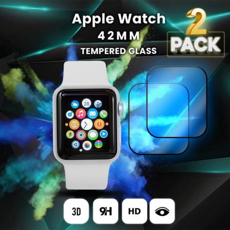 2-pack Apple Watch 42mm – Härdat Glas 9h – Super Kvalitet 3d