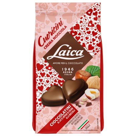 Mælkechokoladehjerter med Hasselnød 130g