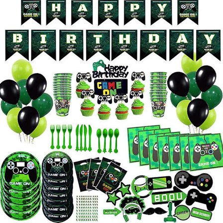 145 st/set Videospel Festartiklar Speltema Festdekorationer Grattis på födelsedagen Spel Banner