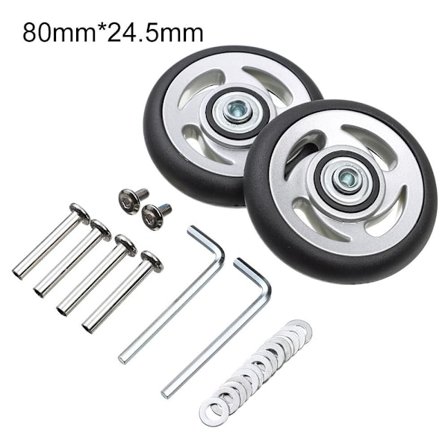 2 stk Udskift hjul Rejsebagage hjul 80MM*24,5MM