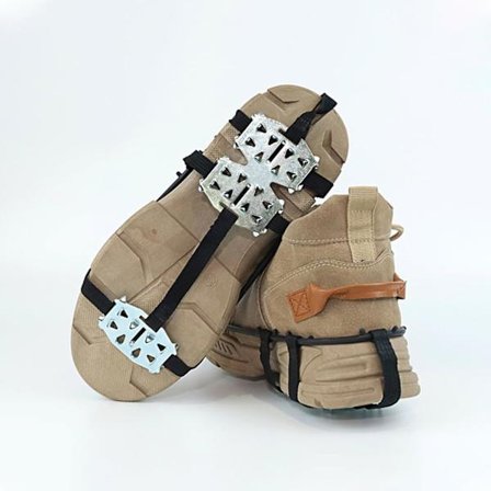 Broddar för is, stegjärn, 24-tandade stålbroddar, spikar, broddar för is, halkskydd för is