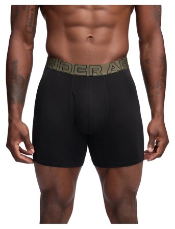 Under Armour Ua Performance Cotton - Solid 6" 3Pk - Multi/patterned - M