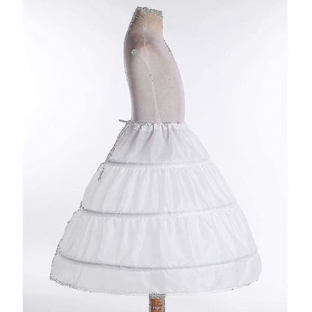 Barn Flickor 3 Hoops Underkjol Crinoline Bröllop Brud Blomma