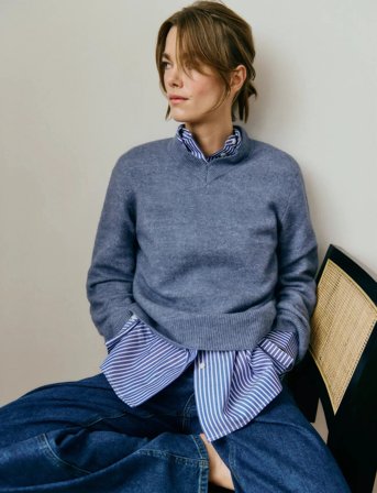 InWear Guniiw V-Neck - Blue - XXXL